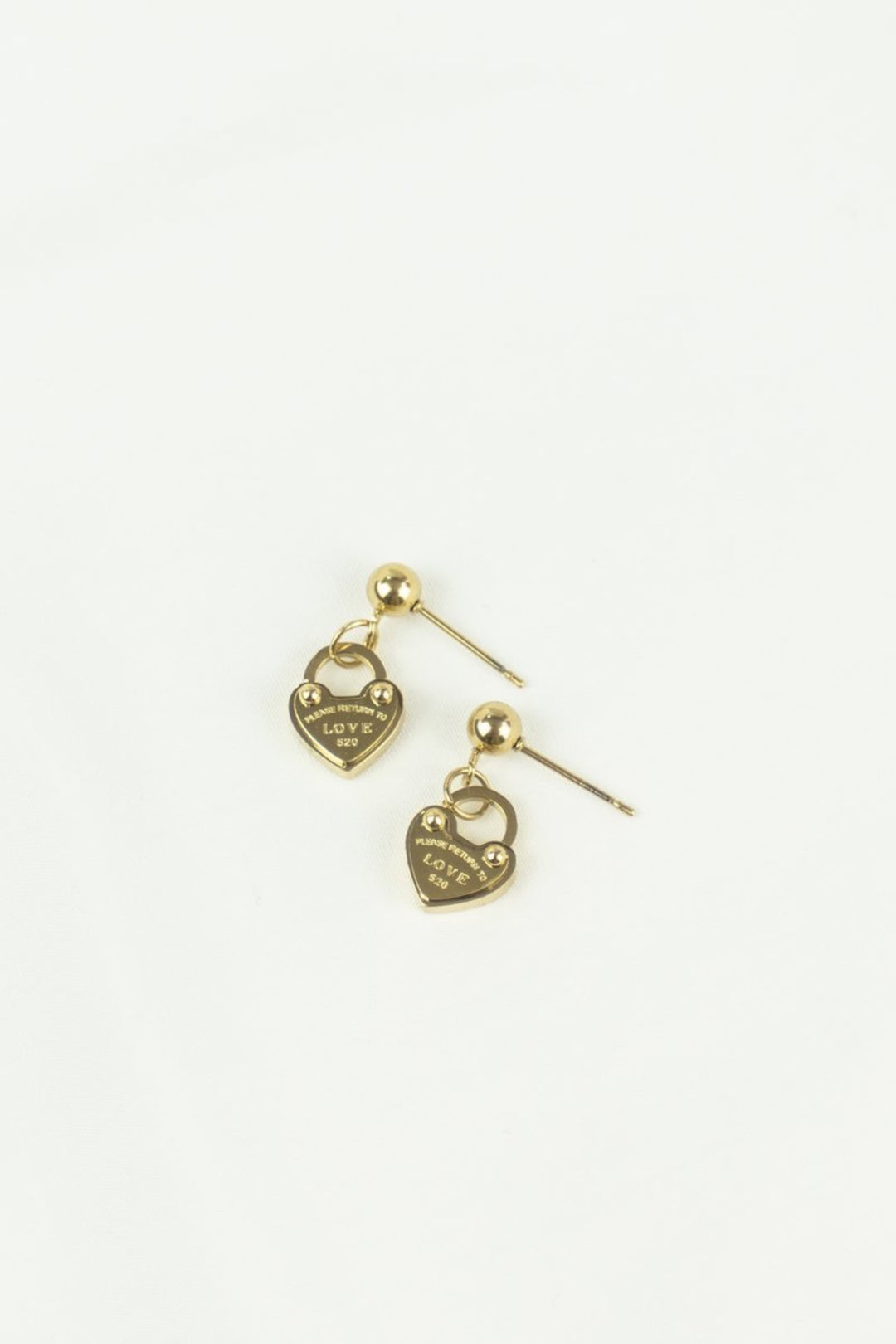 Charlotte Heart Lock Earring- Gold