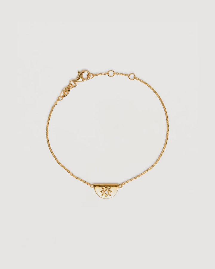 By Charlotte 18k Gold Vermeil Lotus Bracelet