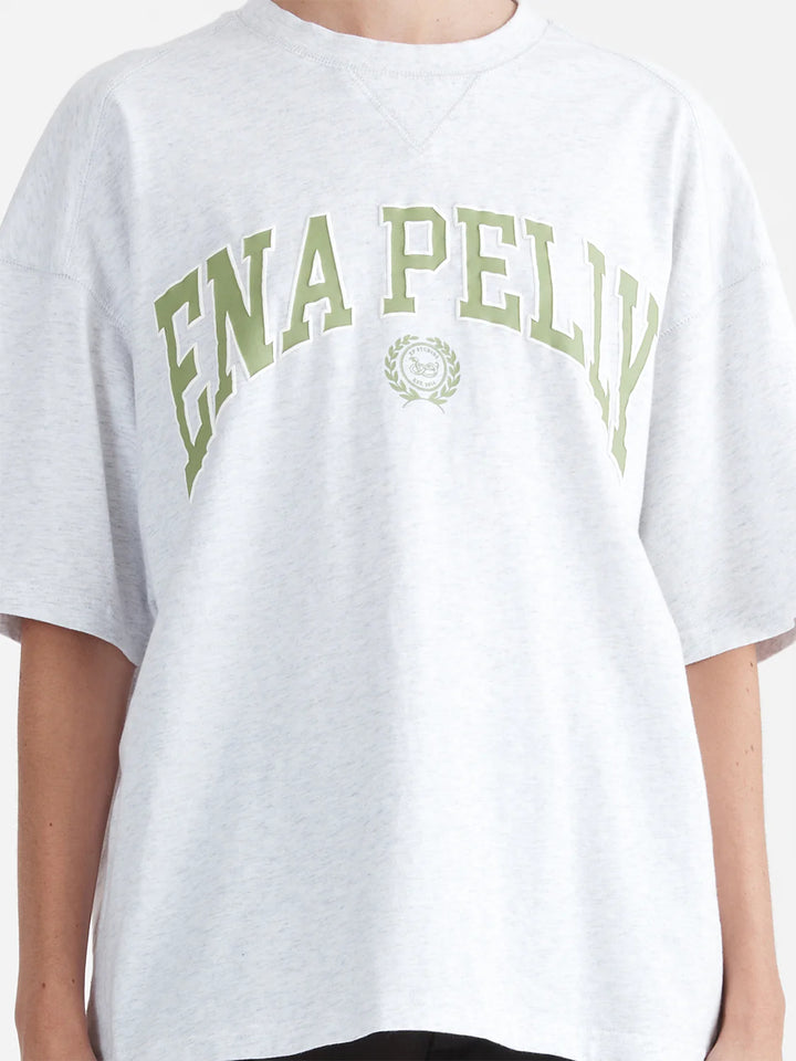 Collegiate Logo Oversized Tee- Nile Green/White Marble