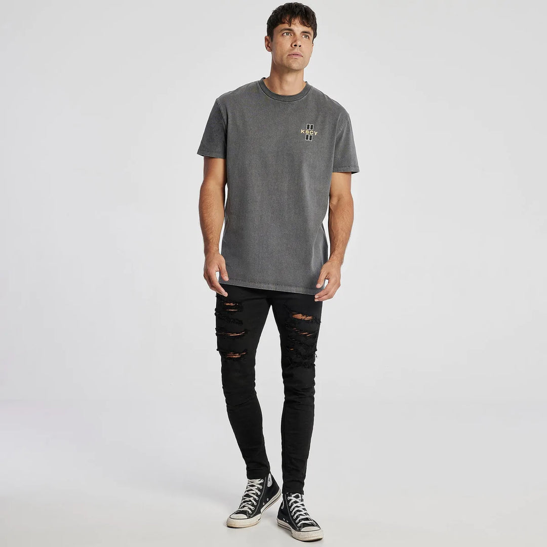 Cavalry Relaxed Tee - Pigment Asphalt