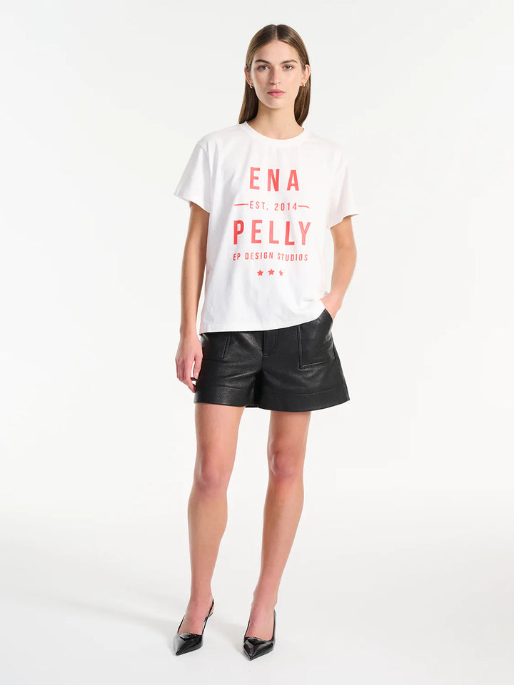 Stacked Text Tee - Vintage White