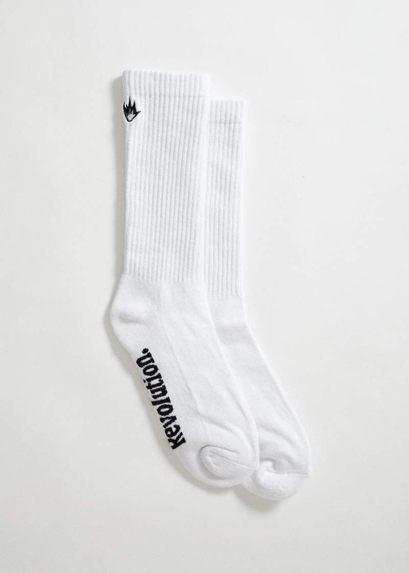 Flame Hemp Socks - White