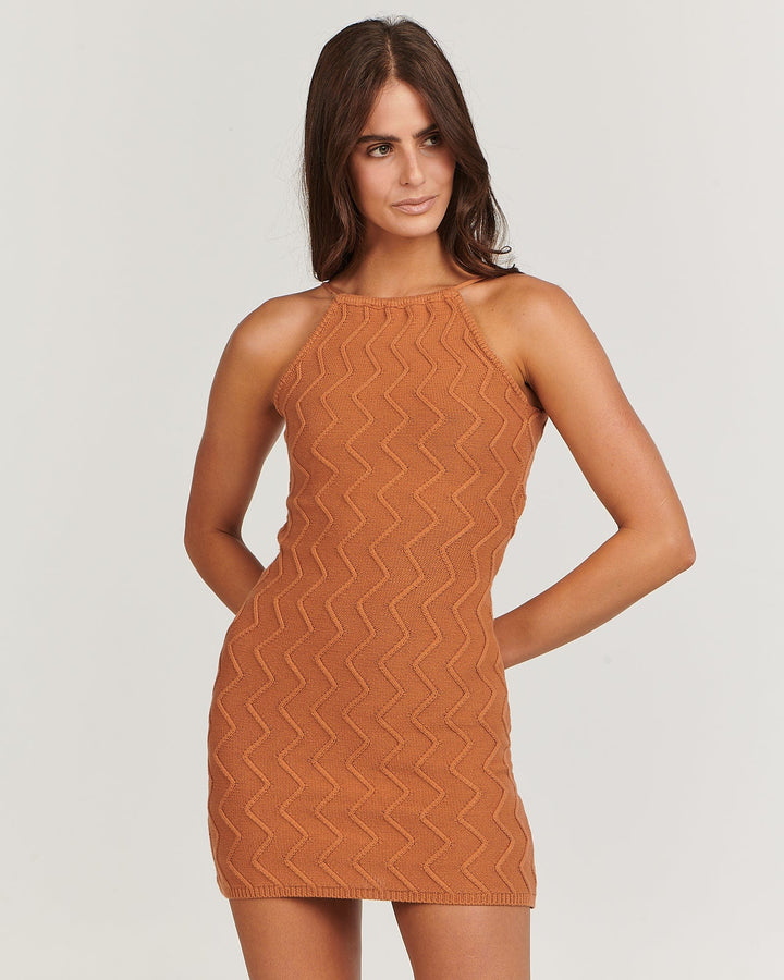Alexis Mini Dress - Caramel