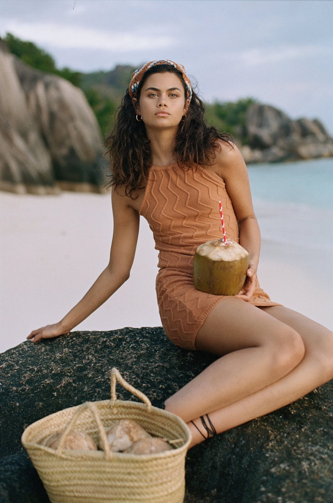 Alexis Mini Dress - Caramel