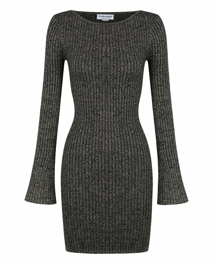 Kiara Mini Dress - Black Lurex