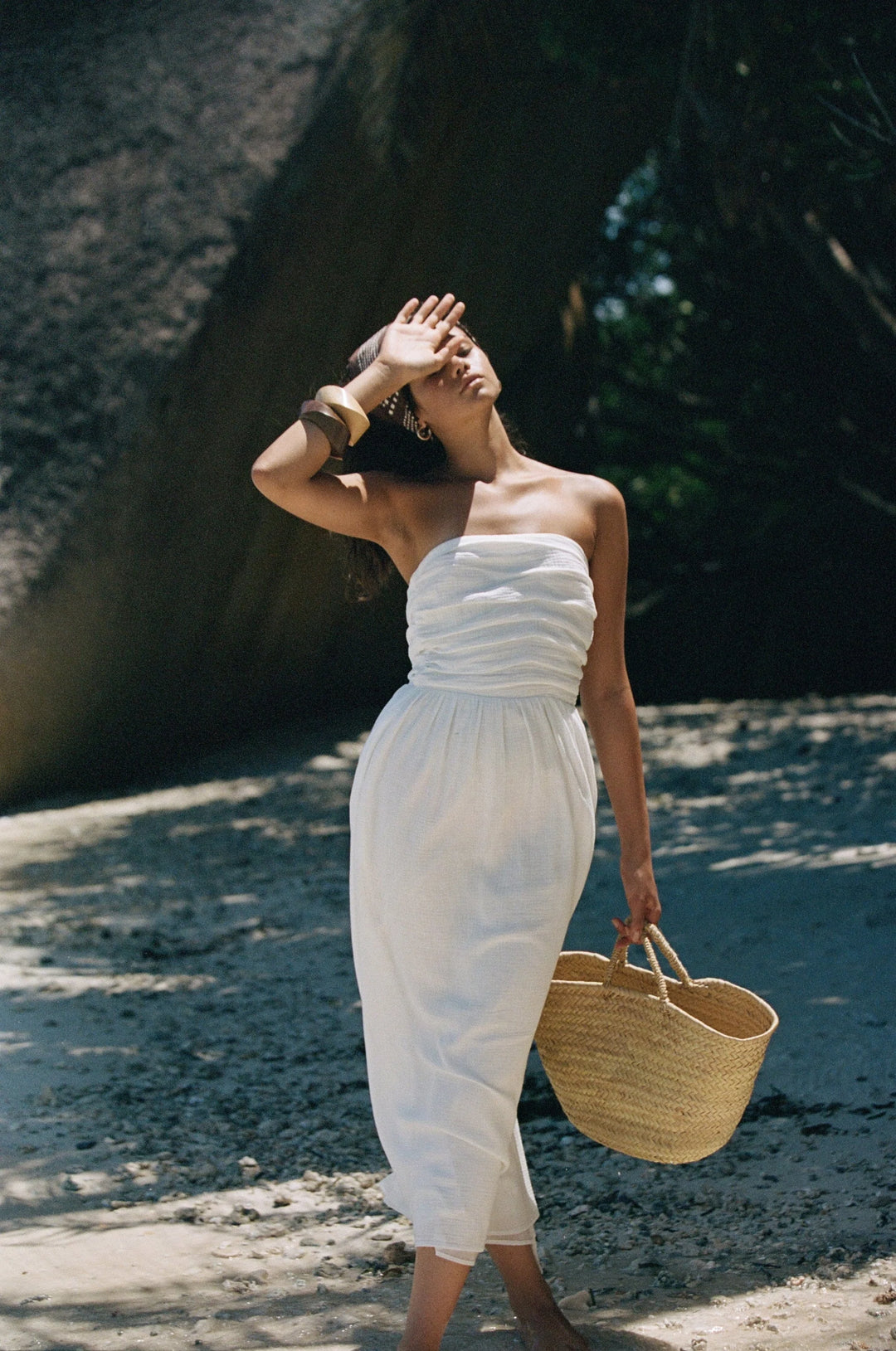 Harriet Midi Dress - White Birdie Blue Harriet Midi Dress - White Birdie Blue