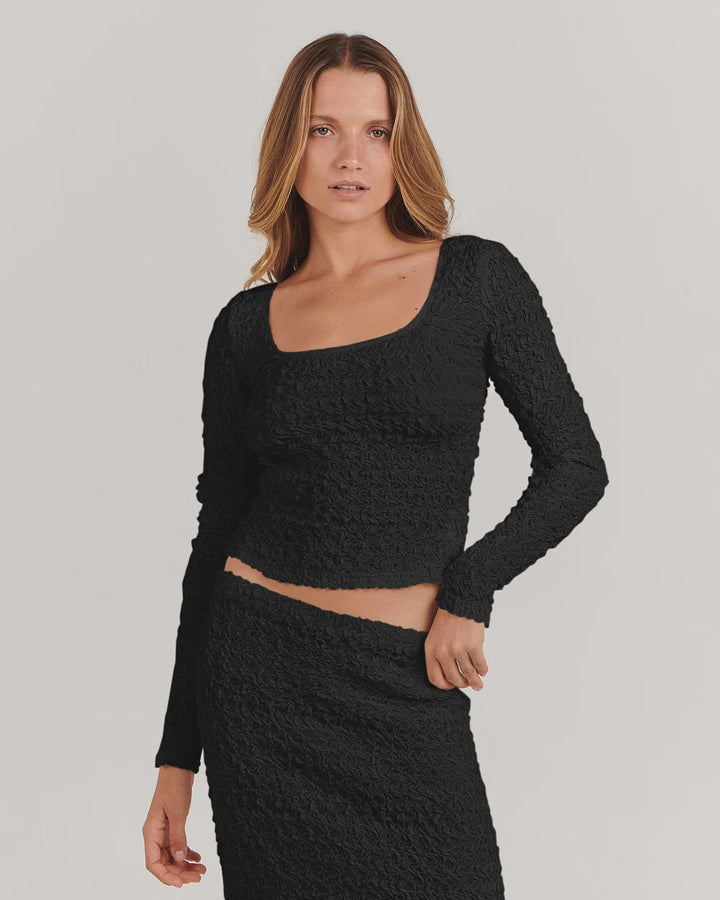 Charlie Holiday Gabby Top - Black