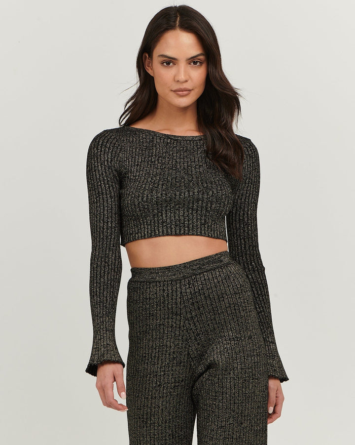 Kiara Top - Black Lurex