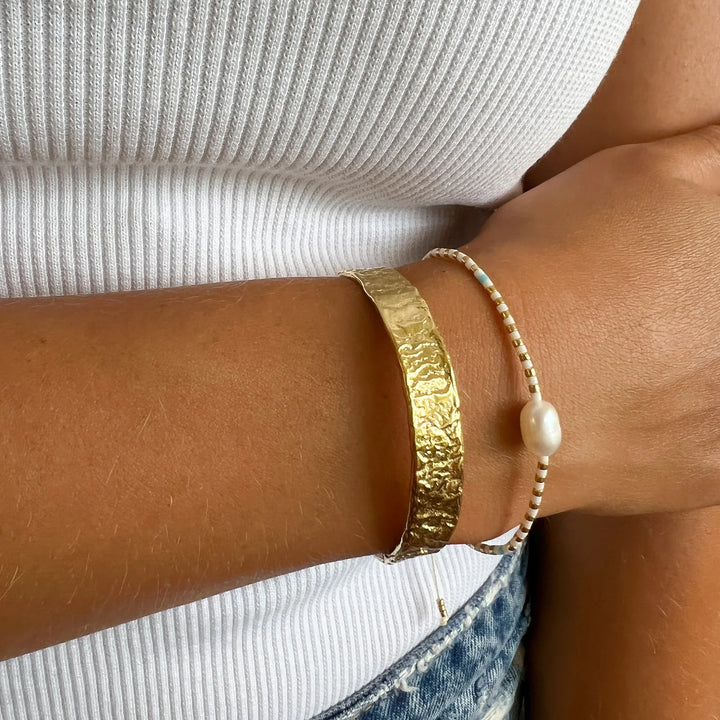 Charlotte Bracelet- White + Blue Turquoise