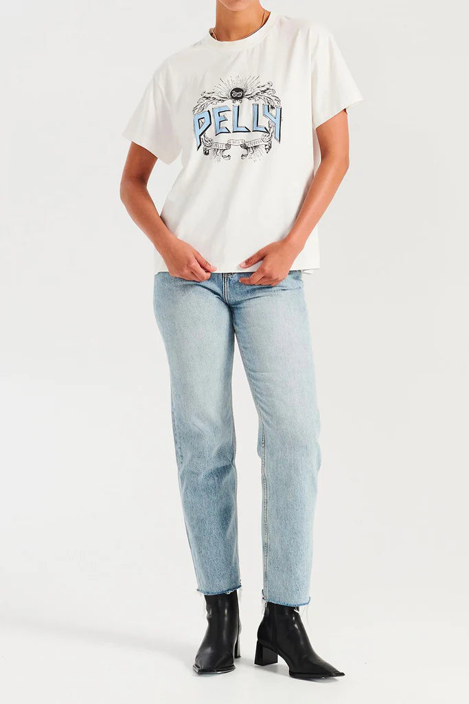 Python Crest Tee- Vintage White