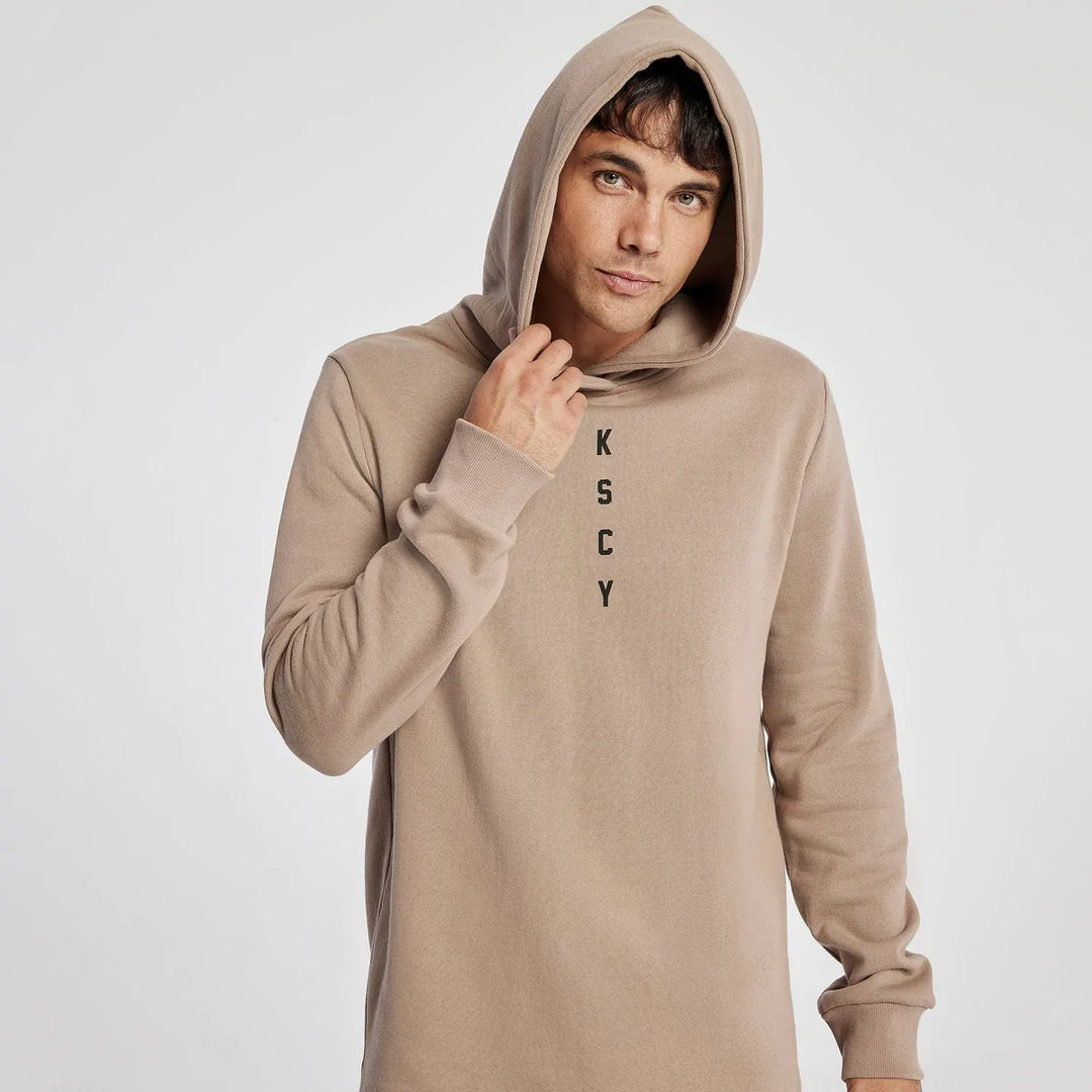 Dysfunction Hooded Dual Curved Sweater - Warm Taupe