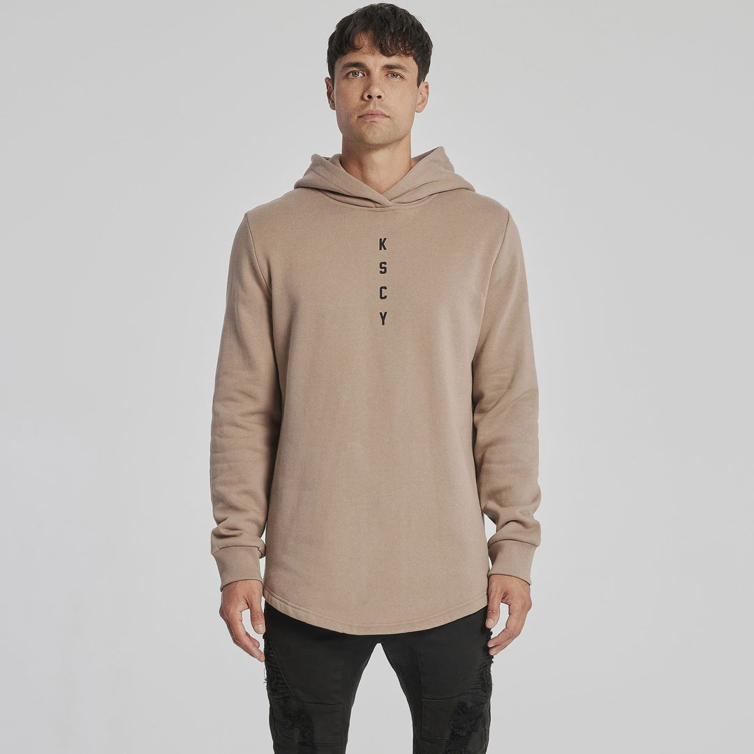 Dysfunction Hooded Dual Curved Sweater - Warm Taupe