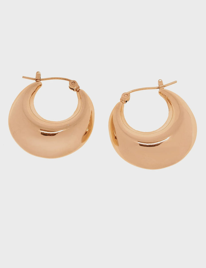Wide Cali Hoops - Rose Gold