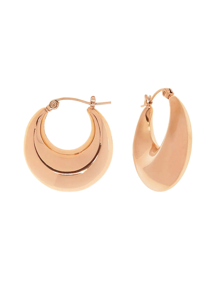 Wide Cali Hoops - Rose Gold