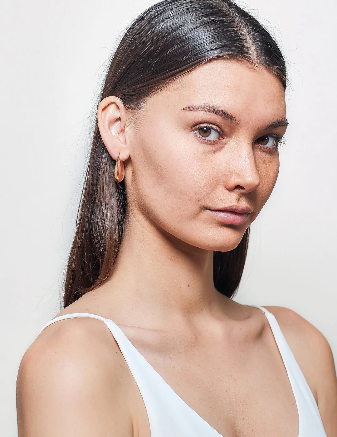 Wide Cali Hoops - Rose Gold