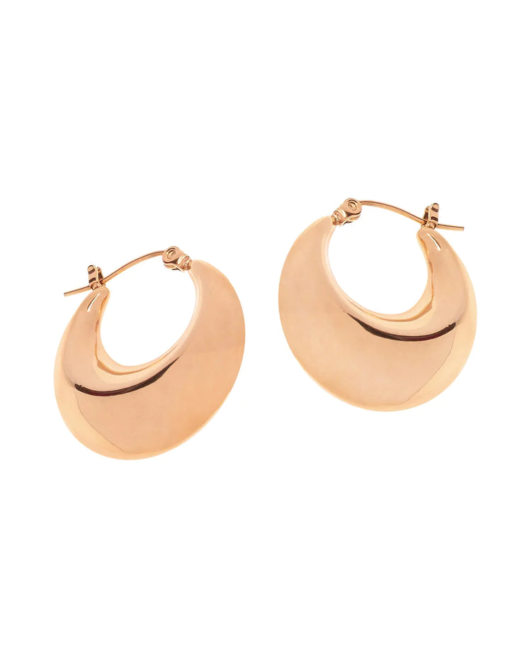 Wide Cali Hoops - Rose Gold