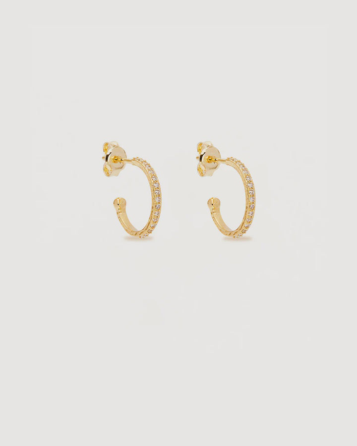 By Charlotte 18k Gold Vermeil Divine Light Hoops