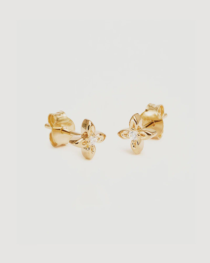 By Charlotte Live In Light Stud Earrings - 18k Gold Vermeil