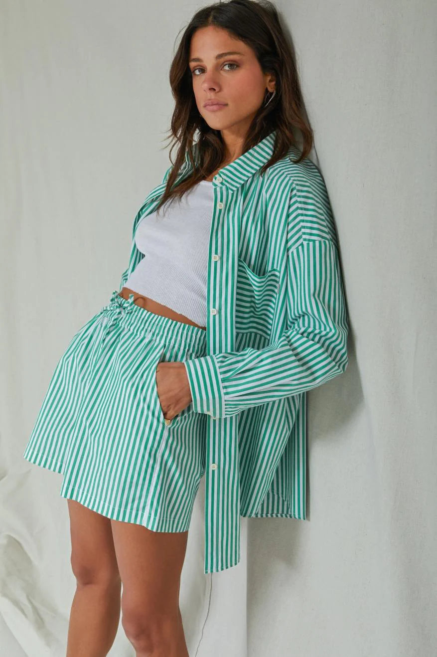 Sidney Oversized L/S Woven- Leprechaun