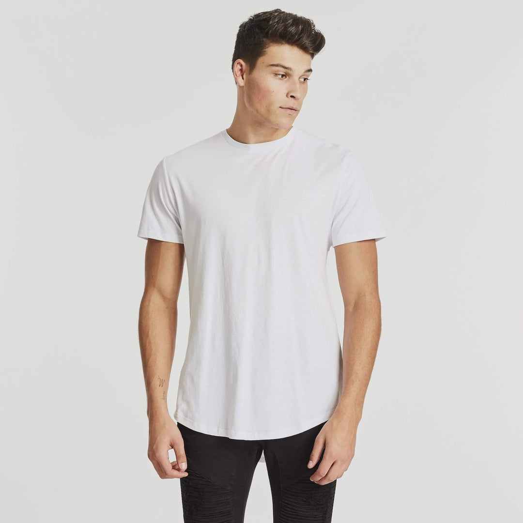 Essentials Dual Curved Tee- White
