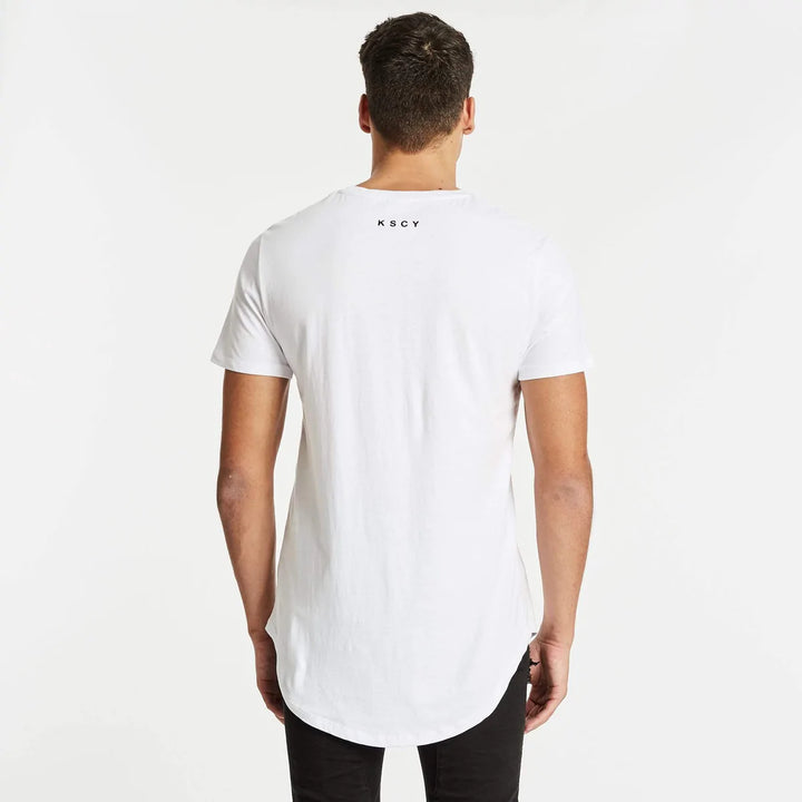 Essentials Dual Curved Tee- White