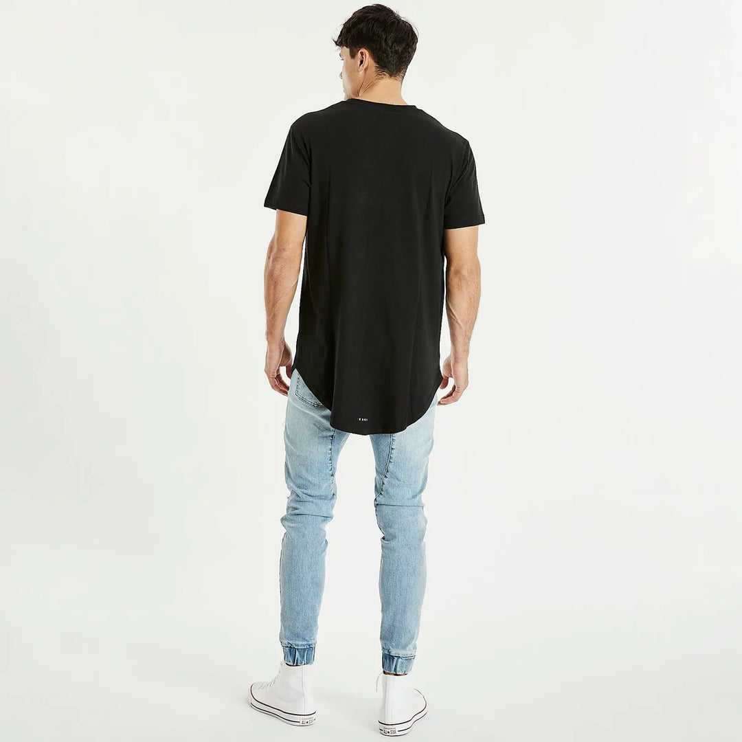 Essentials Dual Curved Tee - Jet Black