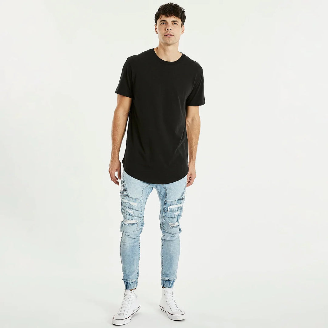 Essentials Dual Curved Tee - Jet Black