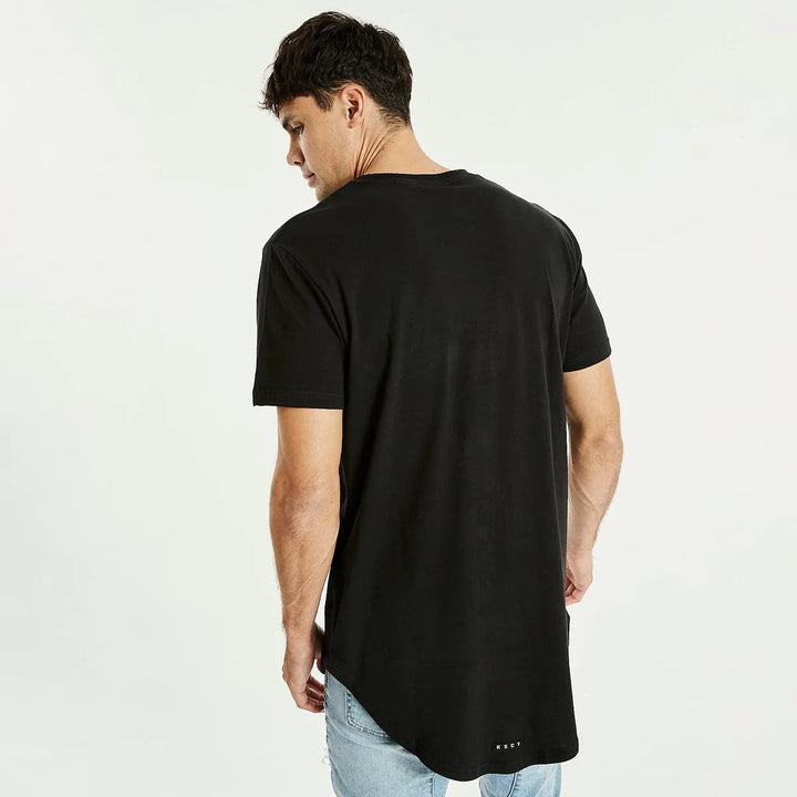Essentials Dual Curved Tee - Jet Black