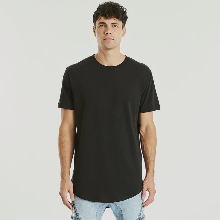 Essentials Dual Curved Tee - Jet Black