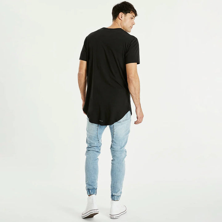 Essentials Dual Curved Tee - Jet Black