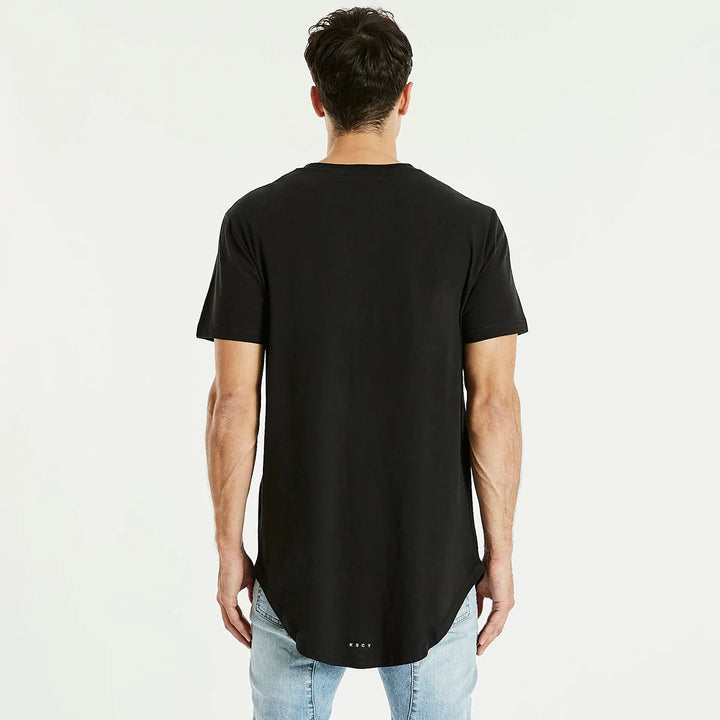 Essentials Dual Curved Tee - Jet Black