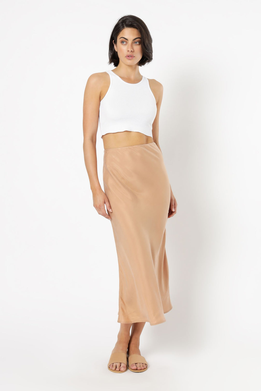 Parker Cupro Skirt- Terracotta