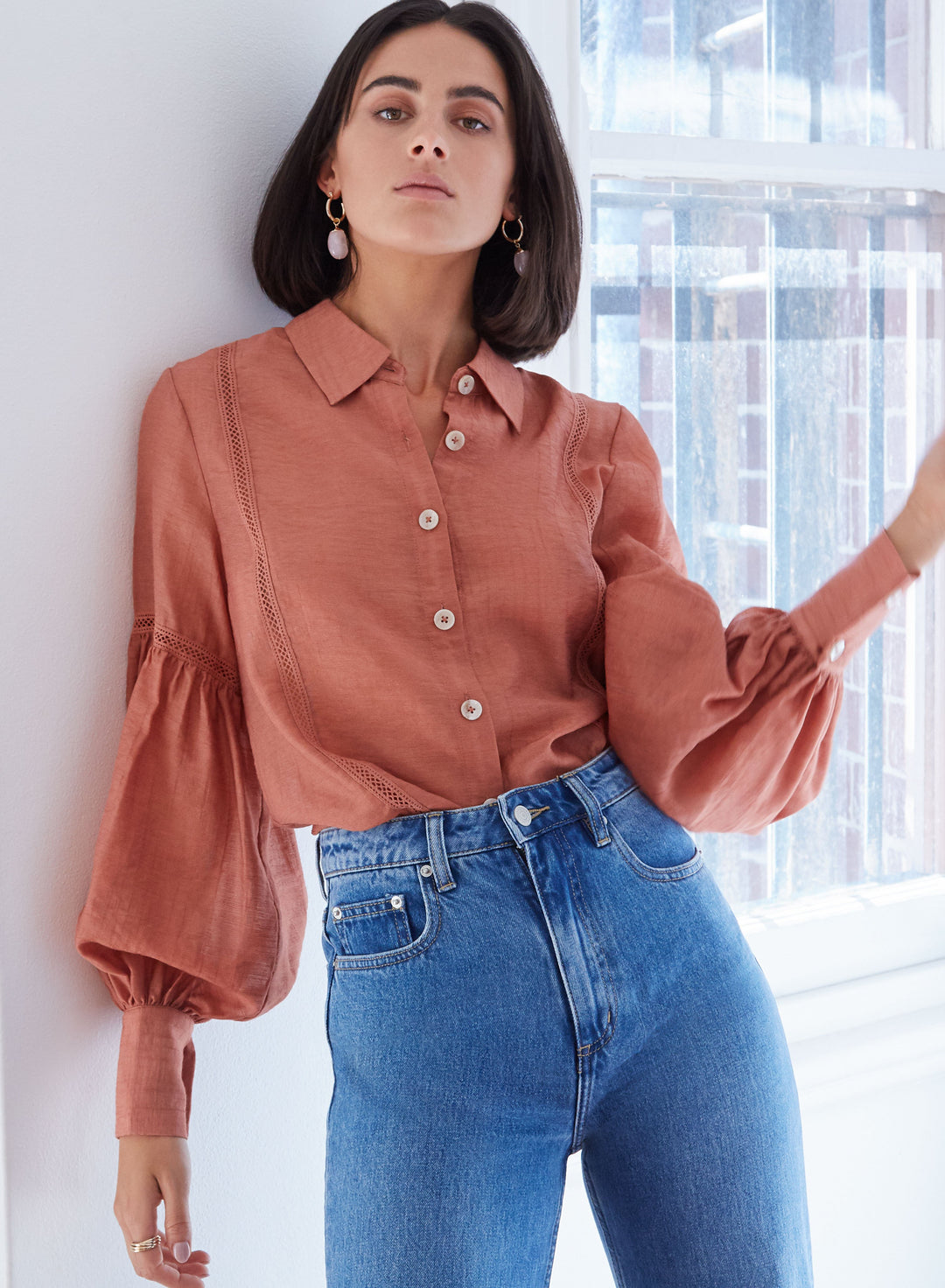 Isabelle Rude Shirt Isabel Shirt - Rust – Birdie Blue