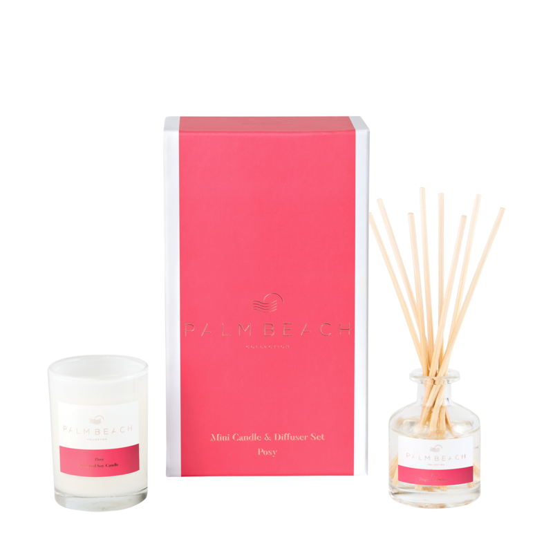 90g Mini Candle and 250ml Fragrance Diffuser Gift Pack - Posy
