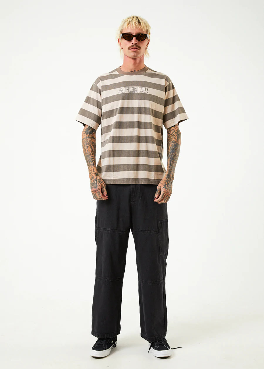 Sideline Recycled Stripe Retro Fit Tee - Beechwood