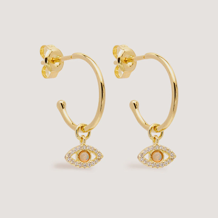 By Charlotte Eye of Intuition Hoops - 18k Gold Vermeil