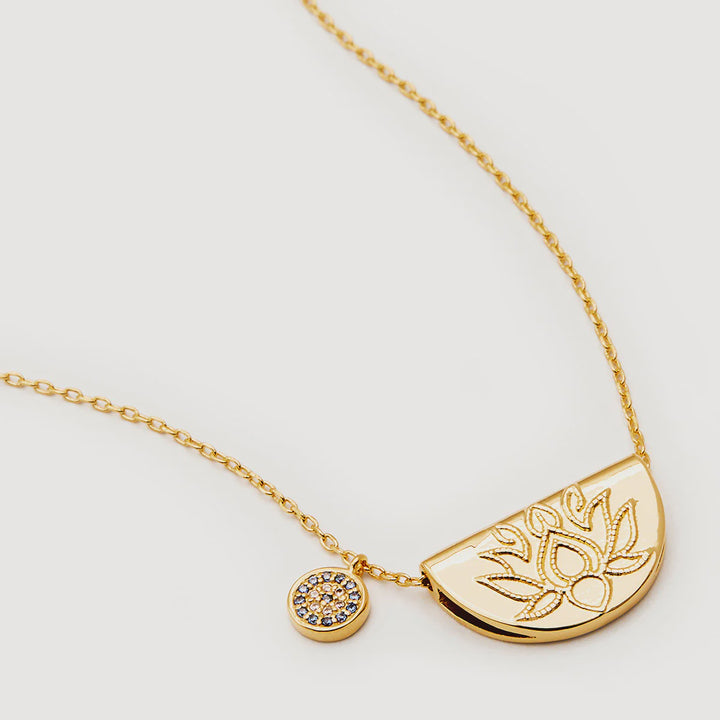 By Charlotte Lucky Lotus Necklace - 18k Gold Vermeil