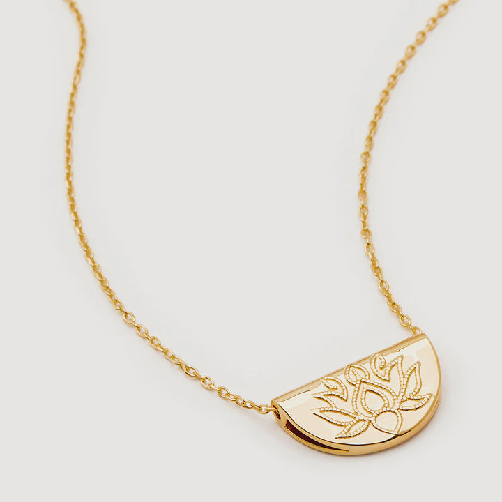 By Charlotte Lotus Short Necklace - 18k Gold Vermeil