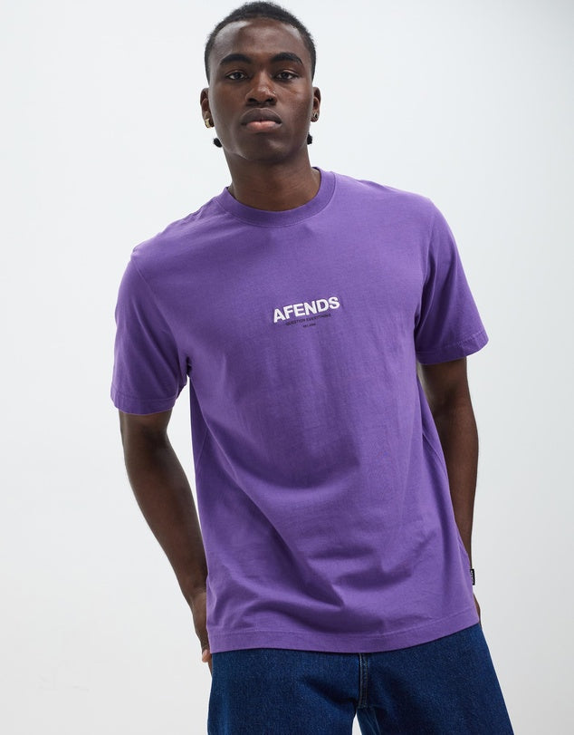 Afends Vinyl Recycled Retro Fit Tee - Faded Purple