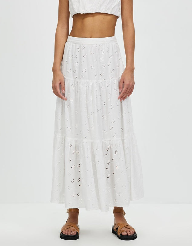 Olivia Maxi Skirt - White