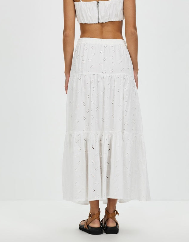 Olivia Maxi Skirt - White