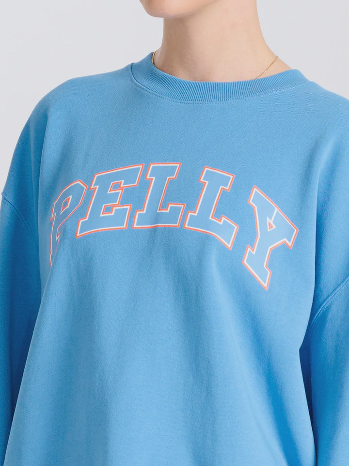Collegiate Pelly Sweater- Azure Blue
