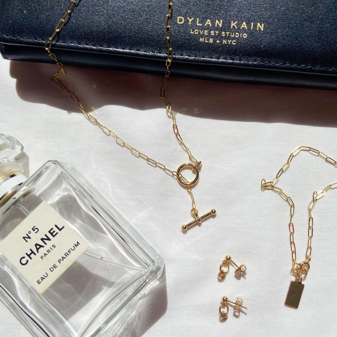 Rectangle Tag Bracelet Medium- Gold