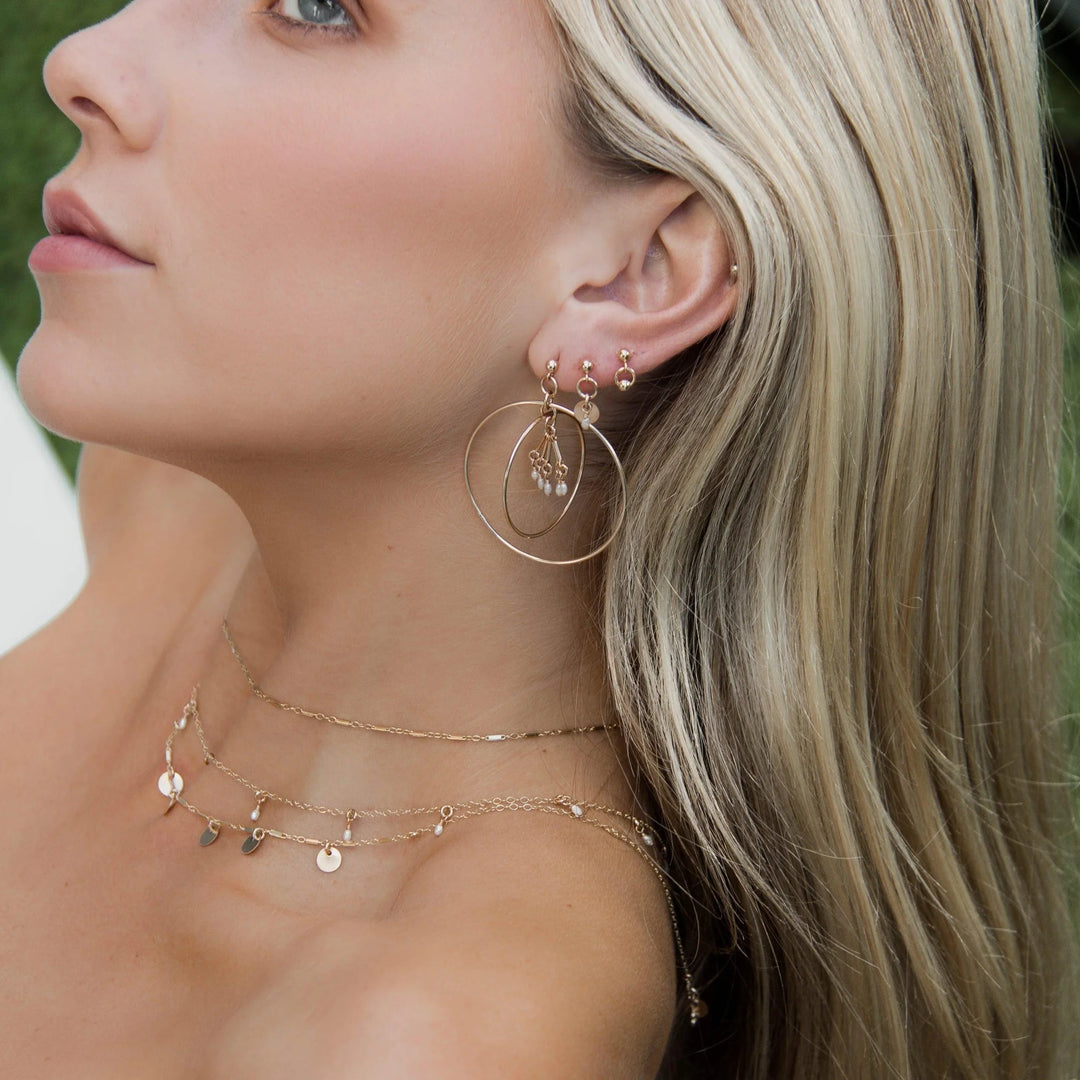 Prim Freshwater Pearl Necklace 18 Inches- Silver