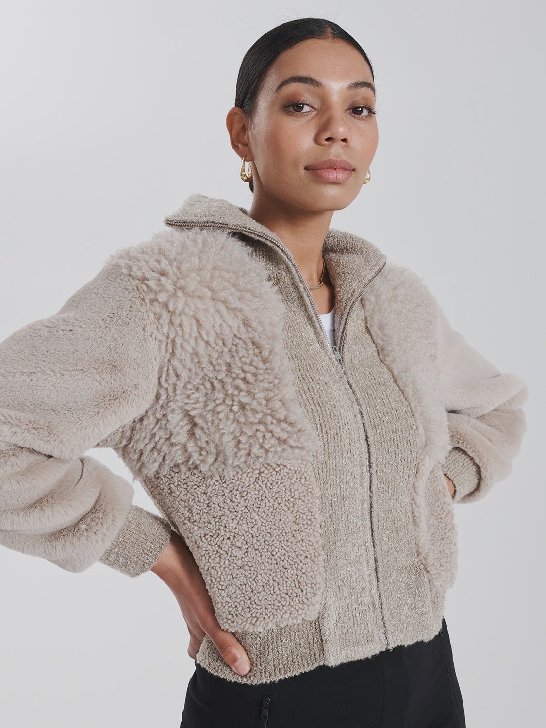 Ena pelly faux store fur bomber jacket