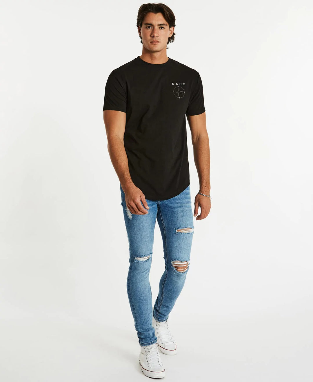 Slasher Dual Curved Tee - Jet Black