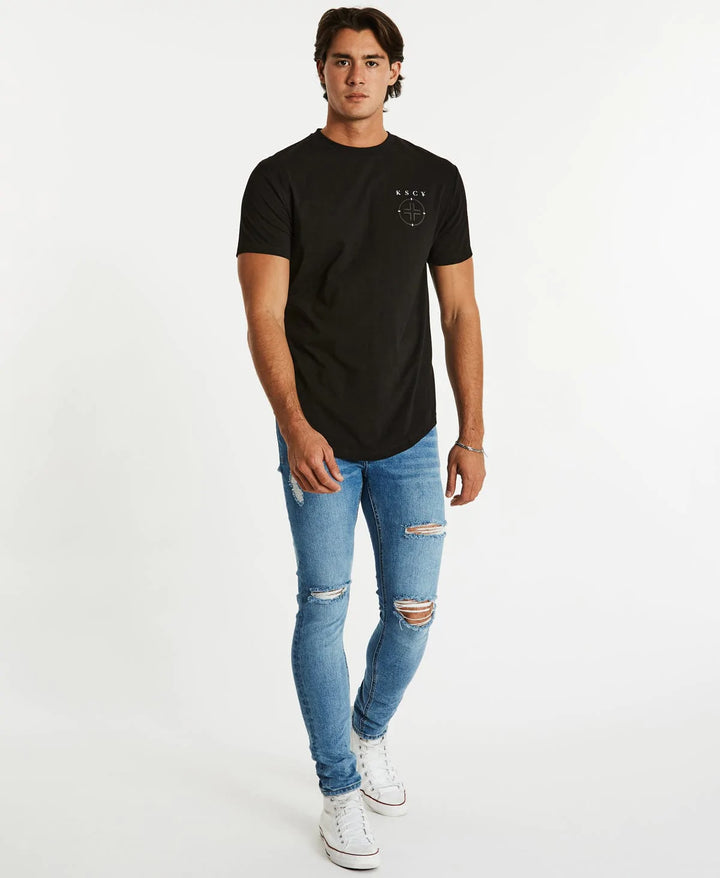 Slasher Dual Curved Tee - Jet Black