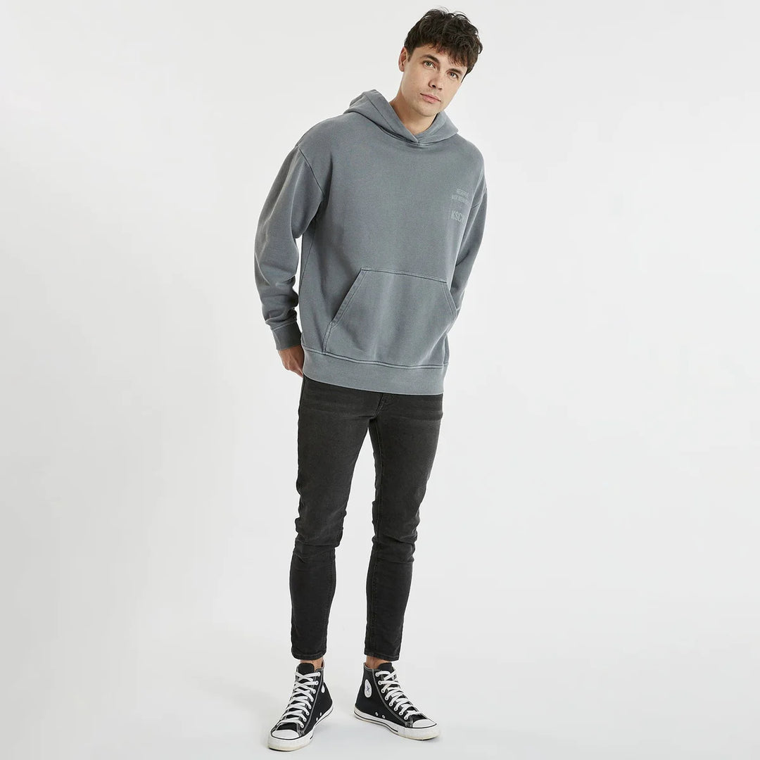 Leland Relaxed Hooded Sweater - Pigment Castlerock