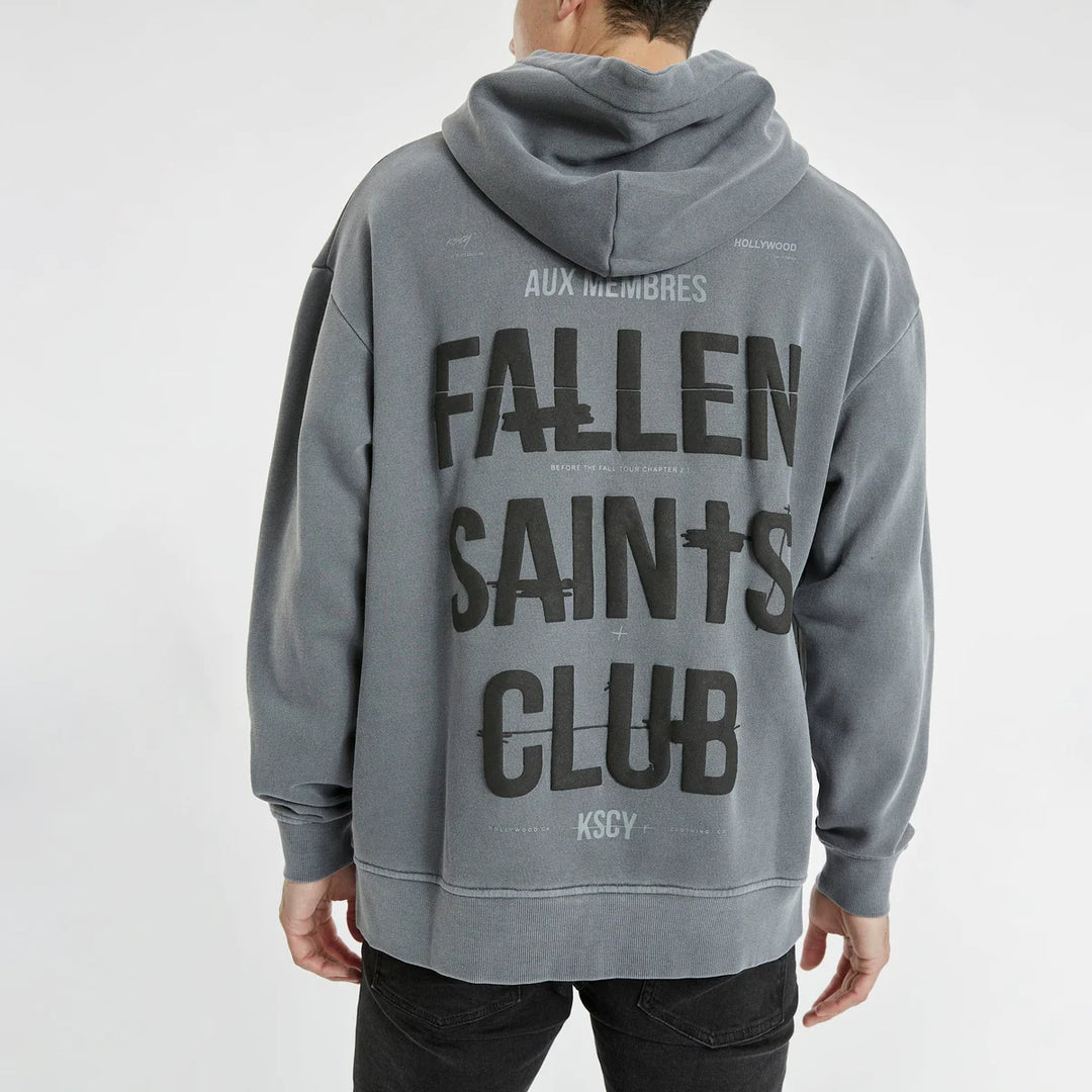 Leland Relaxed Hooded Sweater - Pigment Castlerock