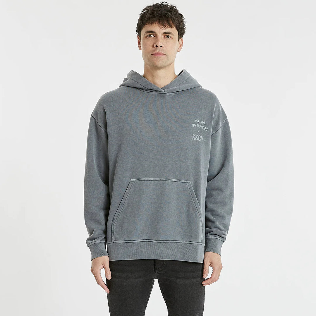 Leland Relaxed Hooded Sweater - Pigment Castlerock